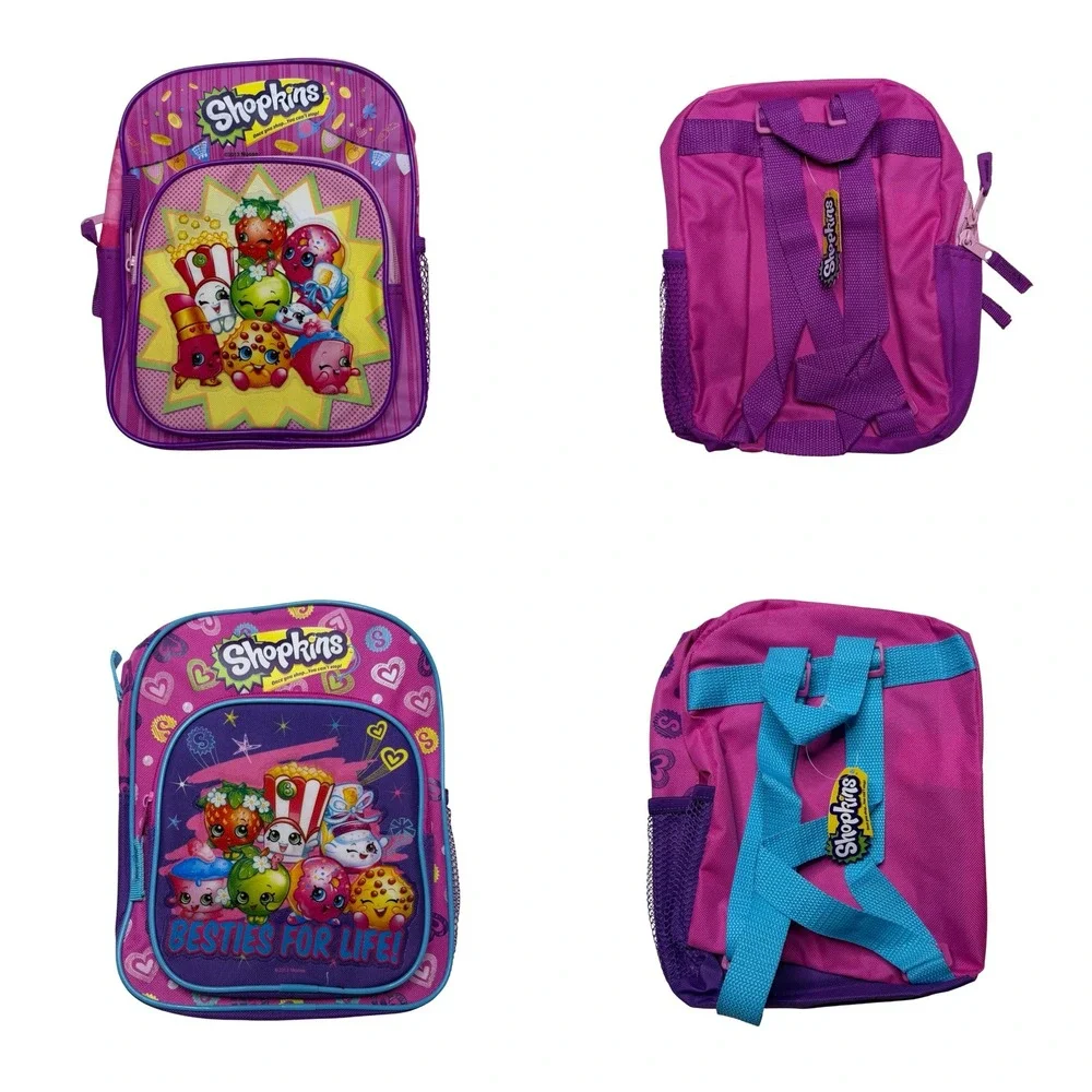 Shopkins Apple Blossom Kooky Cookie Lippy Lips kids school backpack lot 10